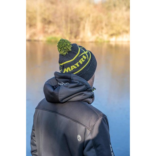 Caciula Matrix - Lime Grey Bobble Hat